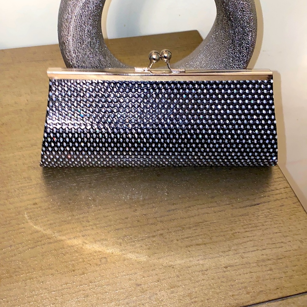 Rhinestone studded clutch